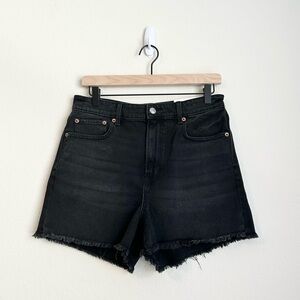 NWT American Eagle Highest Rise '90s Boyfriend Jean Shorts Black, Size 8